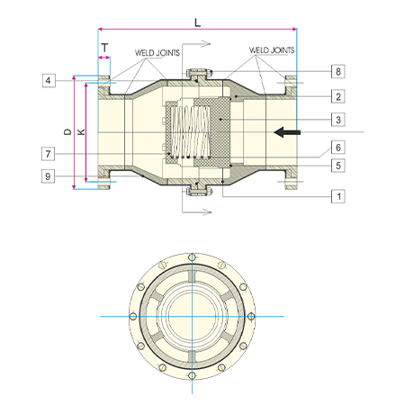 Check Valve Float Type Horizontal Installation
